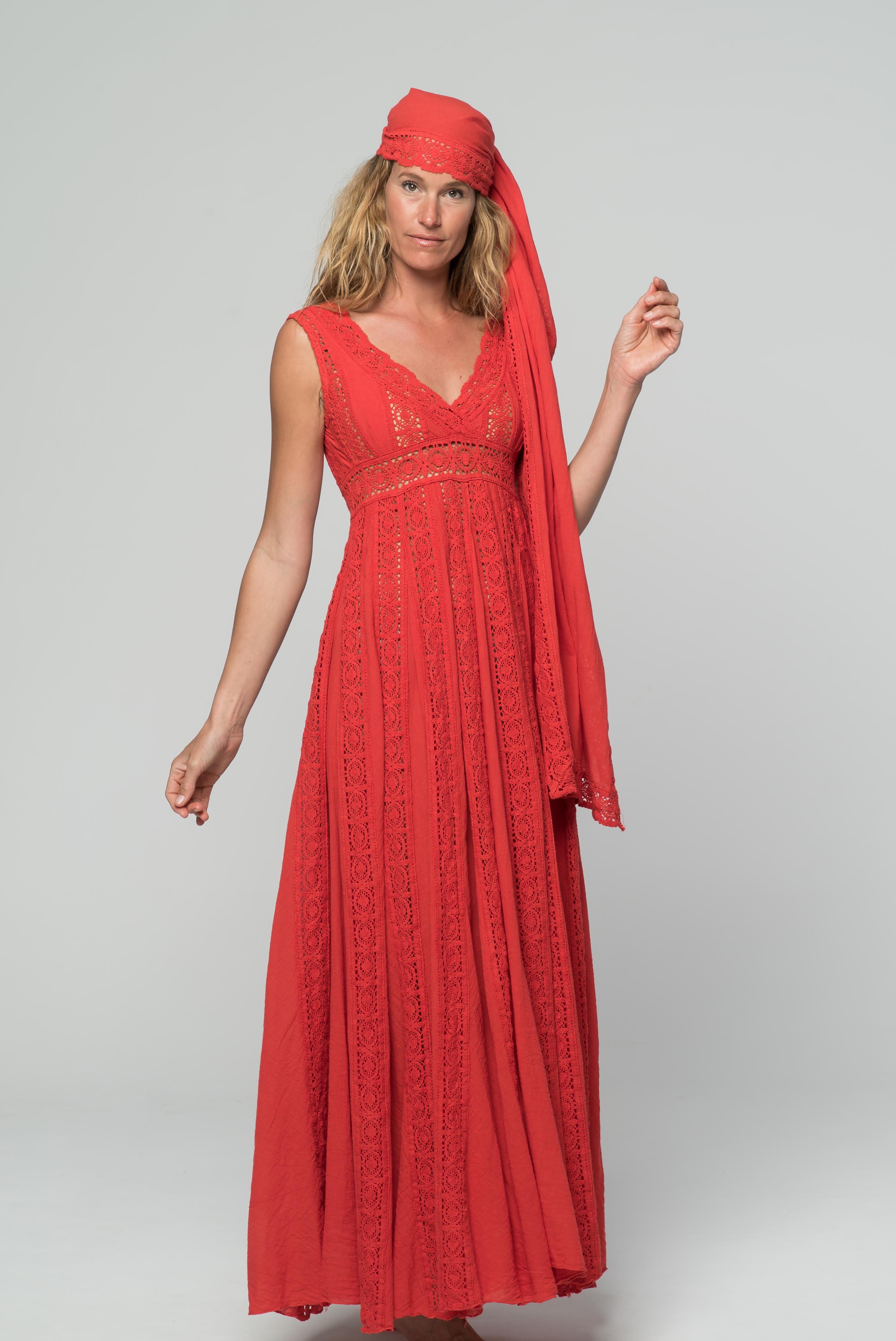 Vestido largo Melani rojo | Vestidos