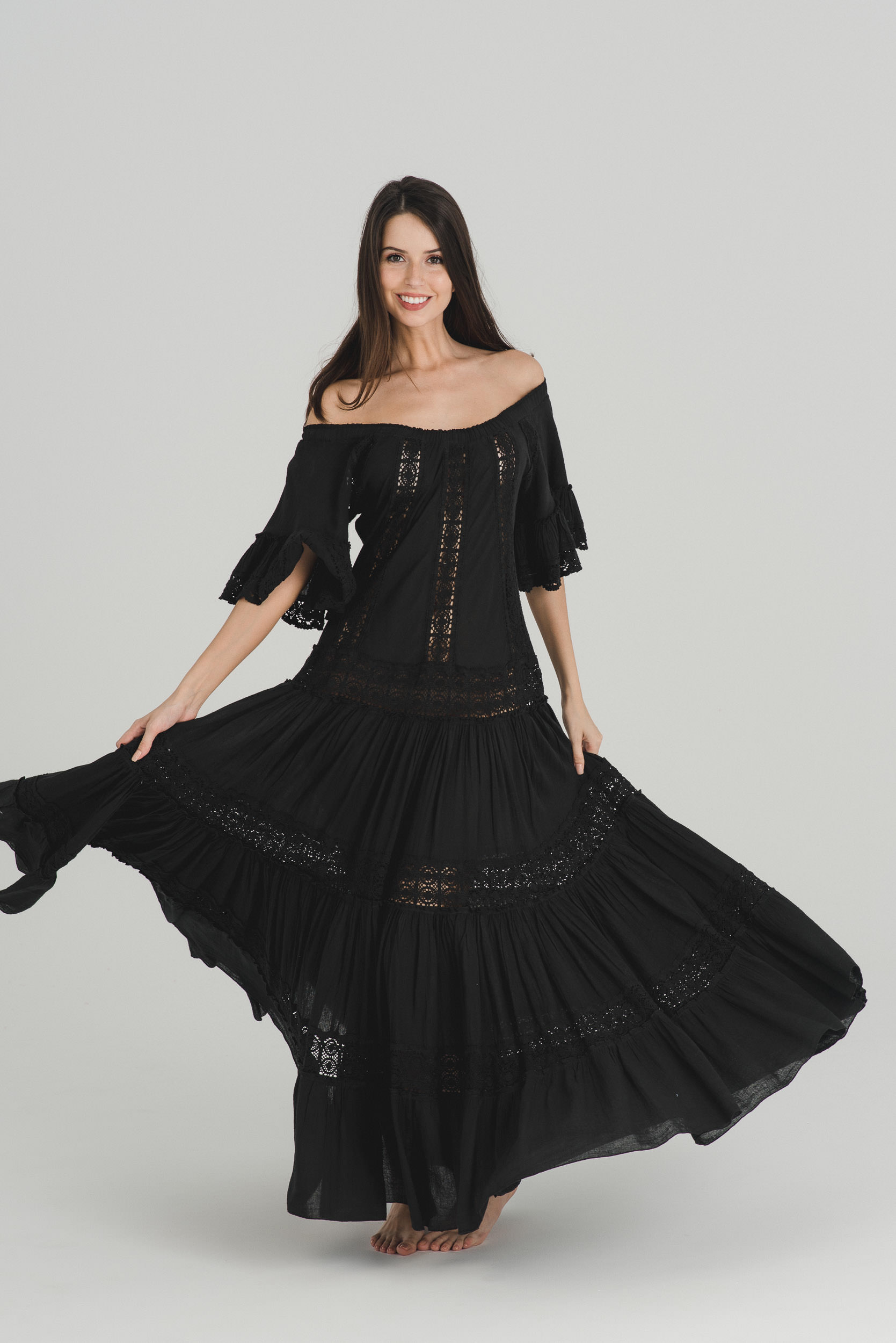 Vestido Laura negro oferta Pepabonett | Vestidos ibicencos